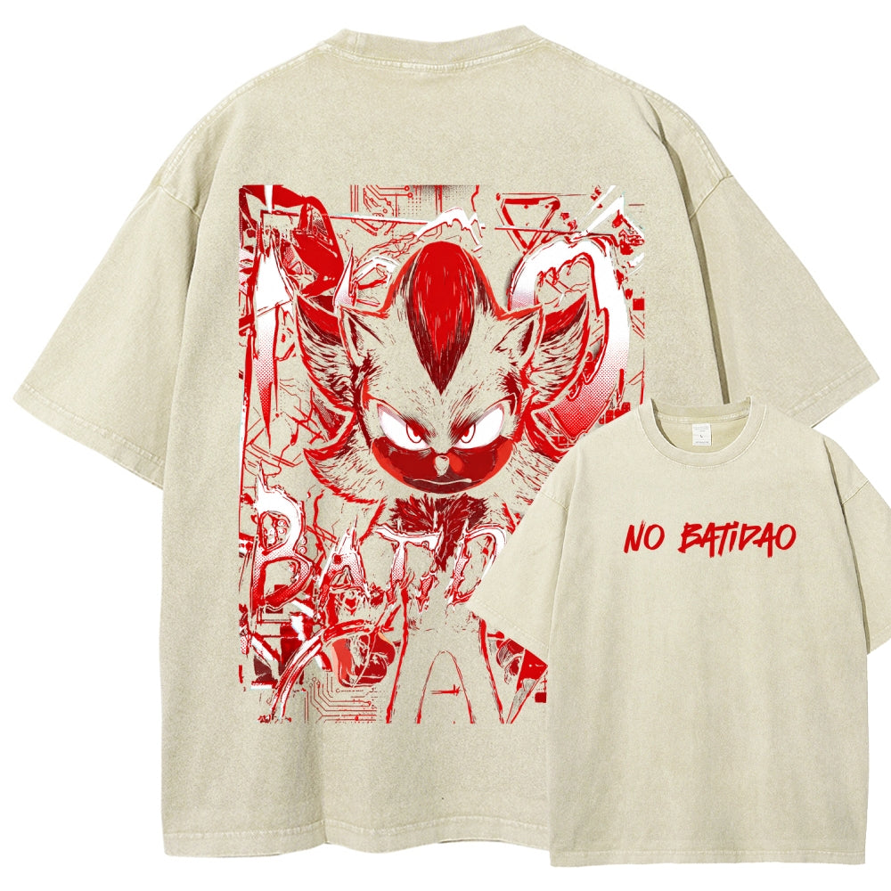 NO BATIDAO Unisex Fit Washed T-Shirt 2606007991