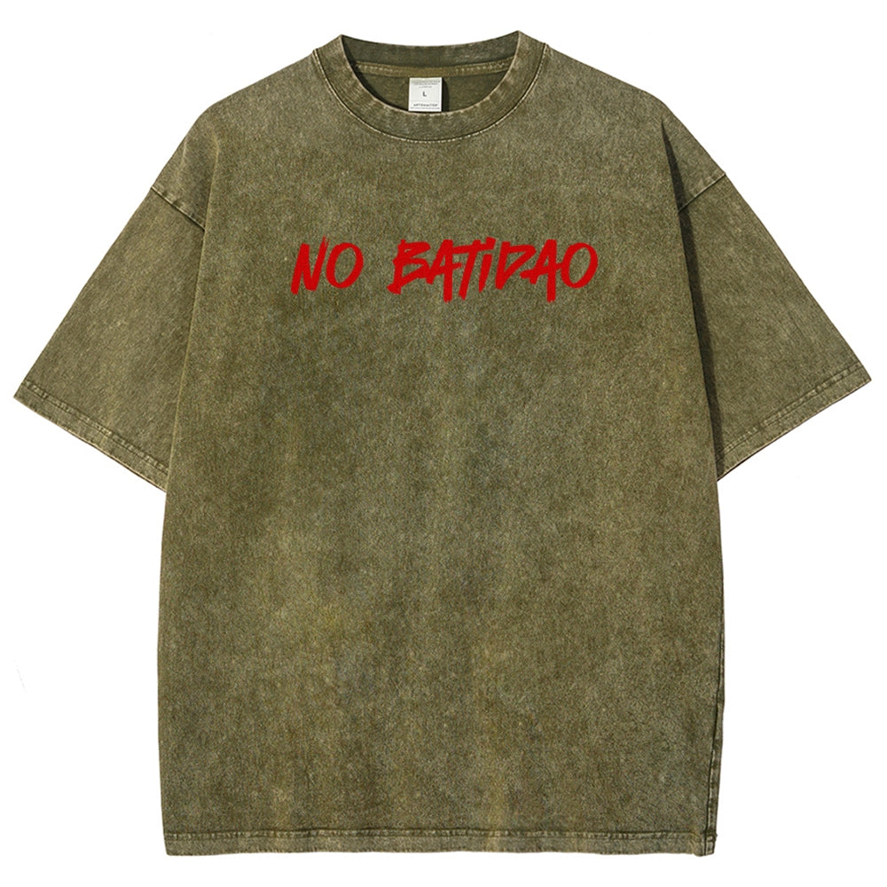 NO BATIDAO Unisex Fit Washed T-Shirt 2606007991