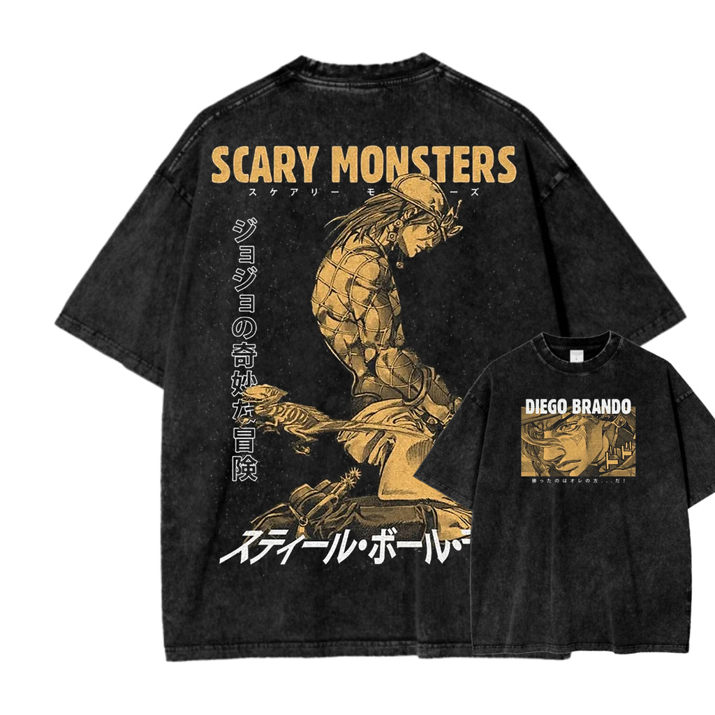 Jojo's Bizarre Adventure Unisex Fit Washed T-Shirt 2503001664