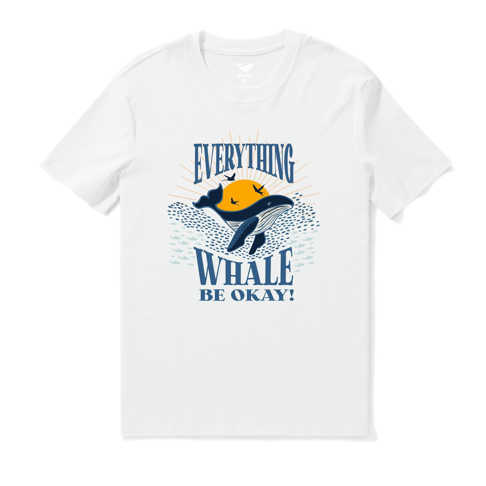 Hawaiian Tee For Men Sunset Whale Chorus Tee Crew Neck 100% Cotton