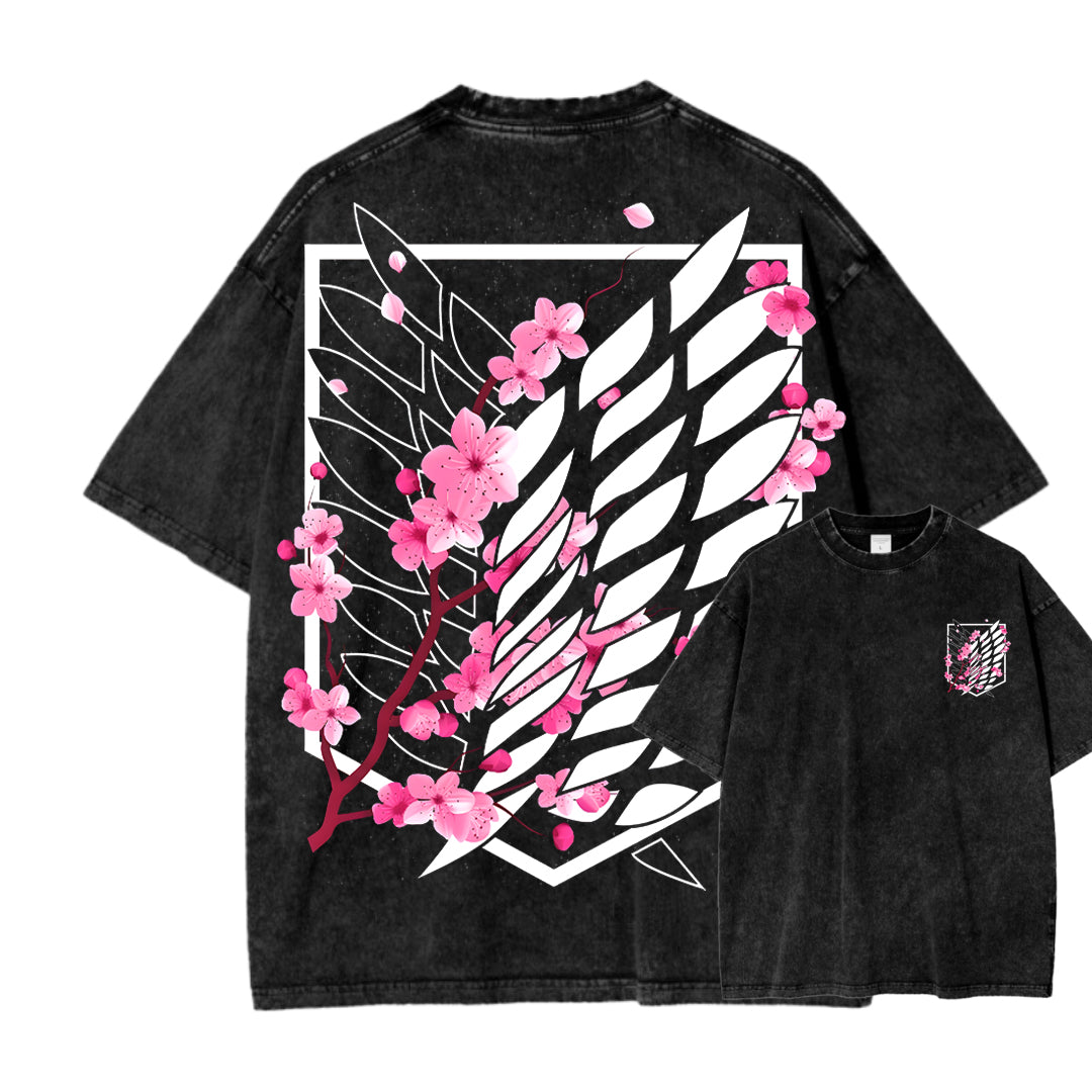 Attack on Titan Unisex Fit Washed T-Shirt 2504009738