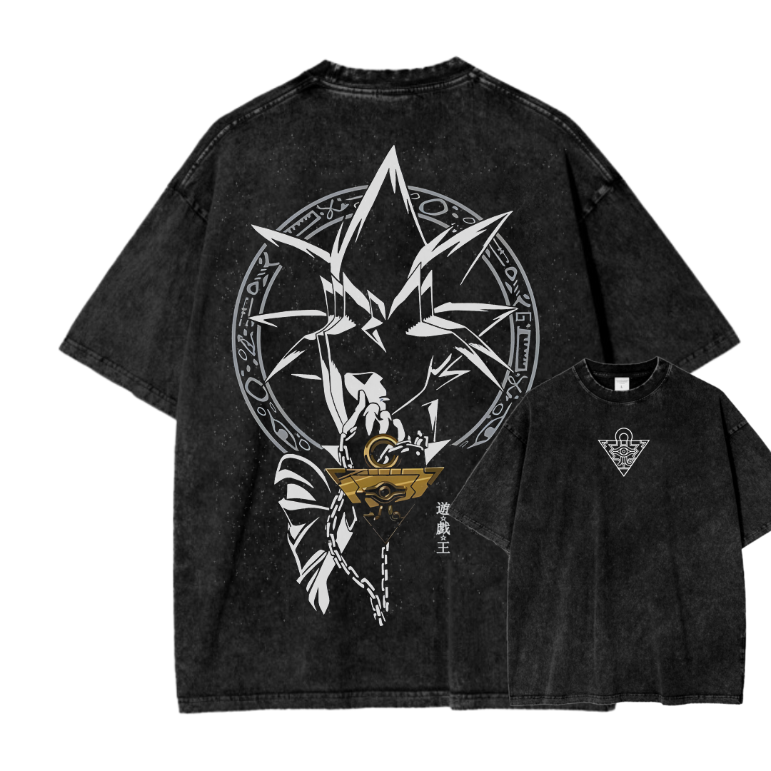 Yu-Gi-Oh! Unisex Fit Washed T-Shirt Streetwear